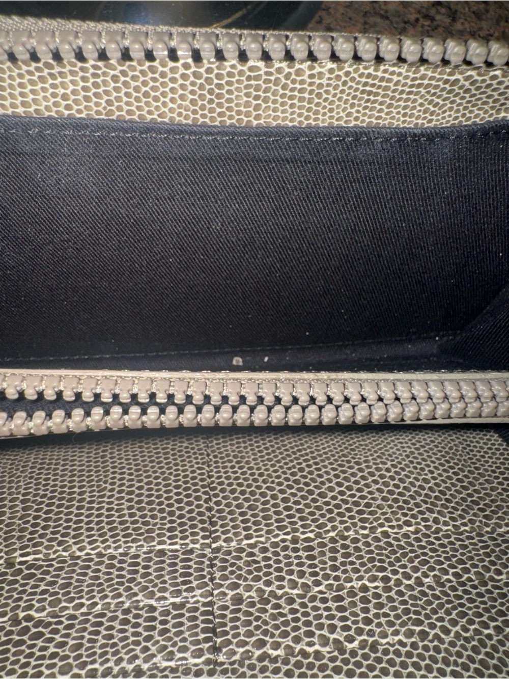 See By Chloe Taupe and Black snake Textured  Wallet - Picture 6 of 7